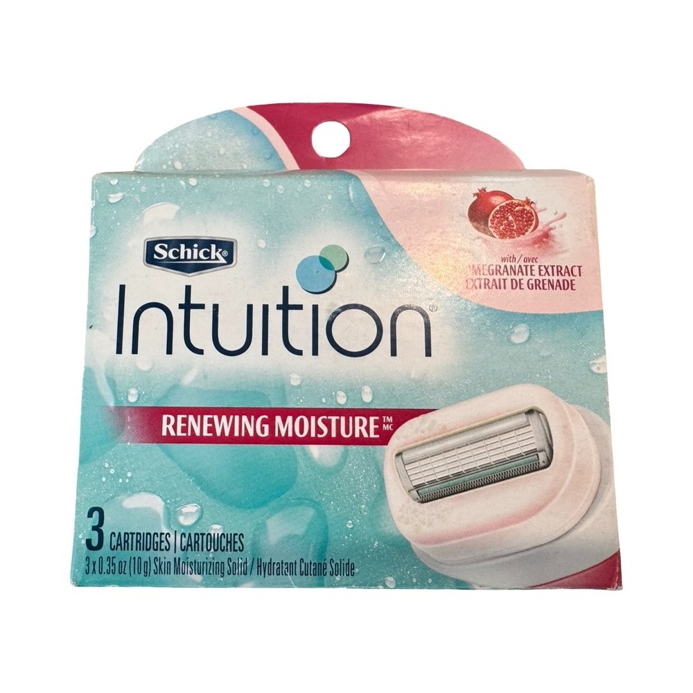Schick Intuition Renewing Moisture‎ 3ct Razor Blade Refills Pomegranate Extract
